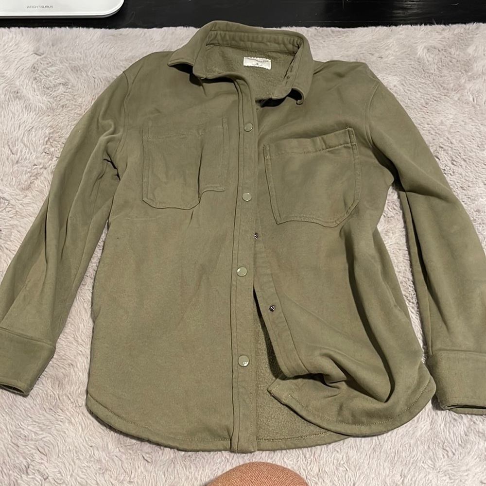 Abercrombie & Fitch Button Down Shacket - image 1